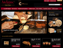 Tablet Screenshot of andignac-foiegras.com